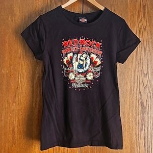 Ladies L Harley-Davidson cap sleeved t-shirt